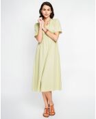 Robe en Lin mélangé Lana vert anis