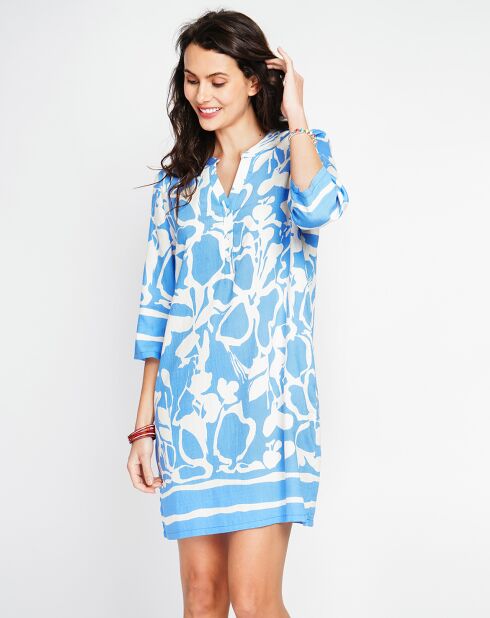 Robe en Lin mélangé Marion azur