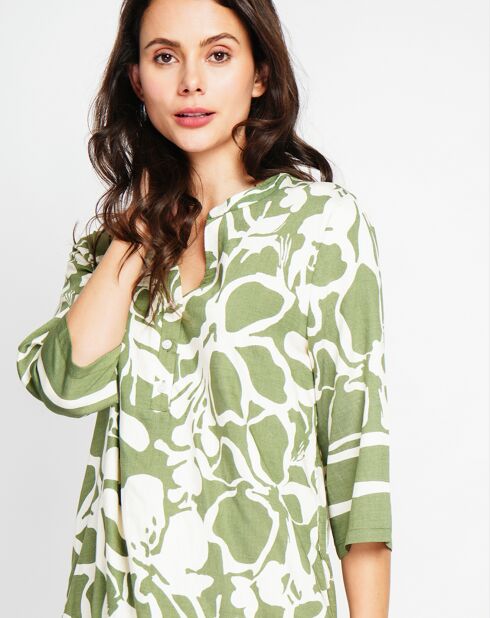 Robe en Lin mélangé Marion menthe