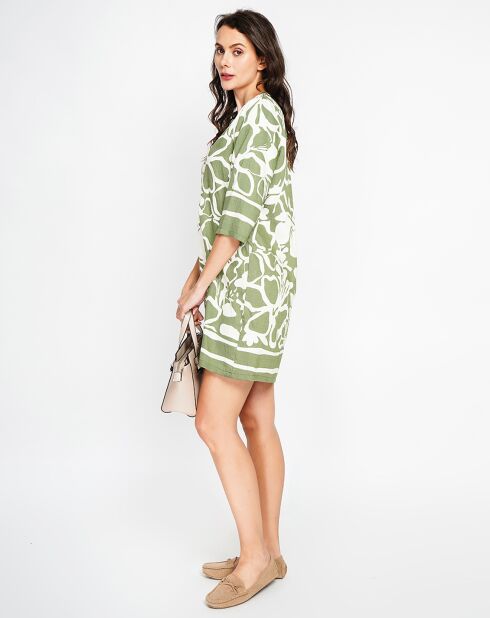 Robe en Lin mélangé Marion menthe