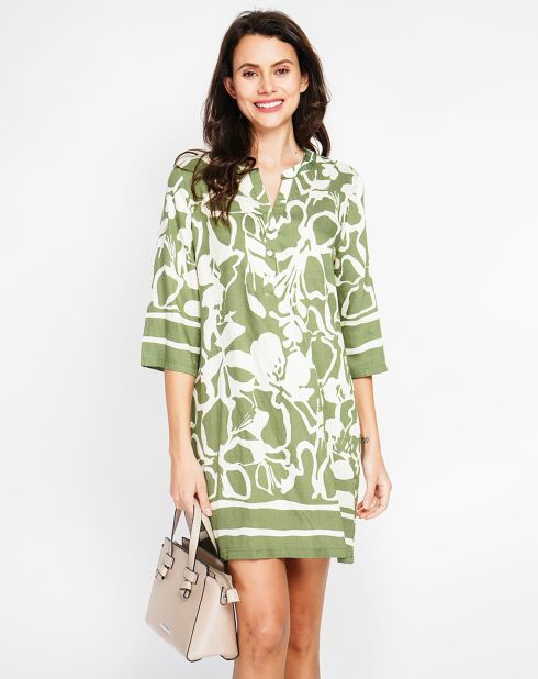 Robe en Lin mélangé Marion menthe