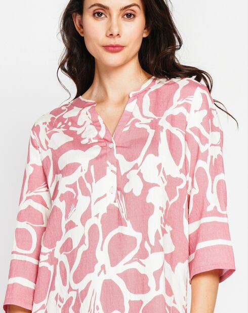Robe en Lin mélangé Marion rose bois