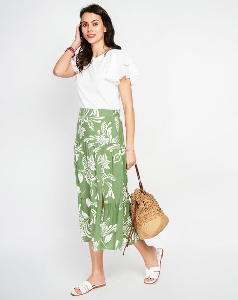 Witte top van linnenmix Louise