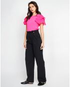 Top en Lin mélangé Louise fushia