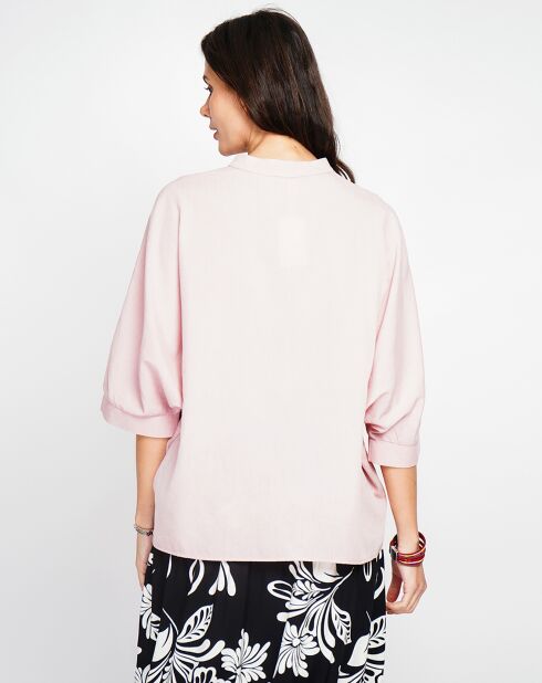 Top en Lin mélangé Stella rose poudre