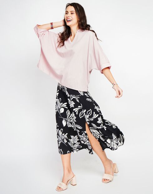 Top en Lin mélangé Stella rose poudre
