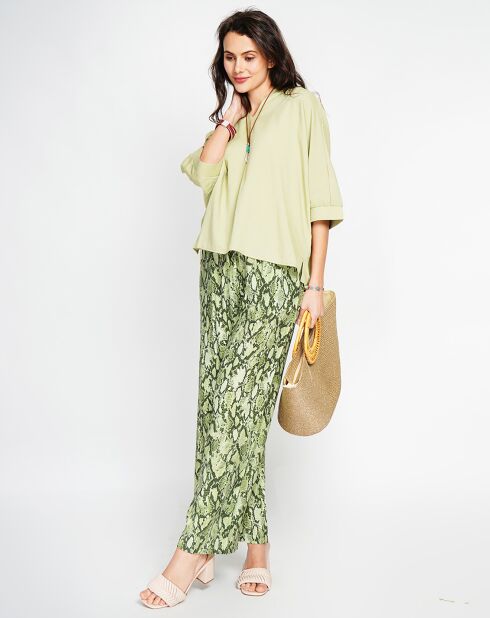 Top en Lin mélangé Stella vert anis