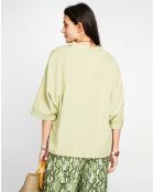 Top en Lin mélangé Stella vert anis