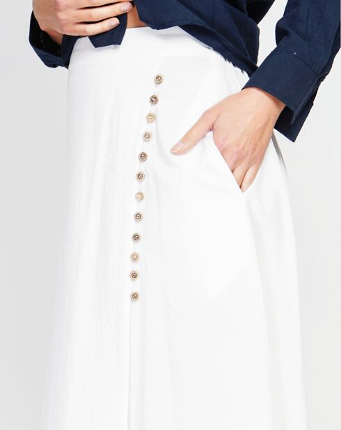 Witte rok van linnenmix van Salome