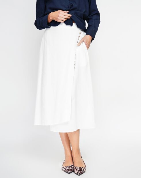 Witte rok van linnenmix van Salome