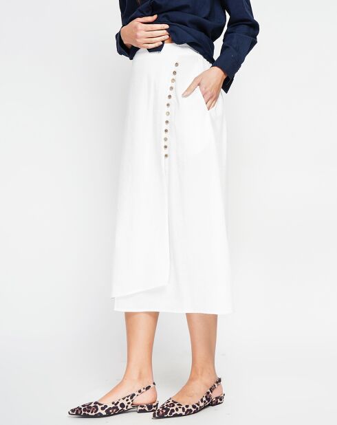 Witte rok van linnenmix van Salome