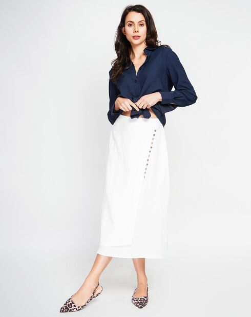 Witte rok van linnenmix van Salome