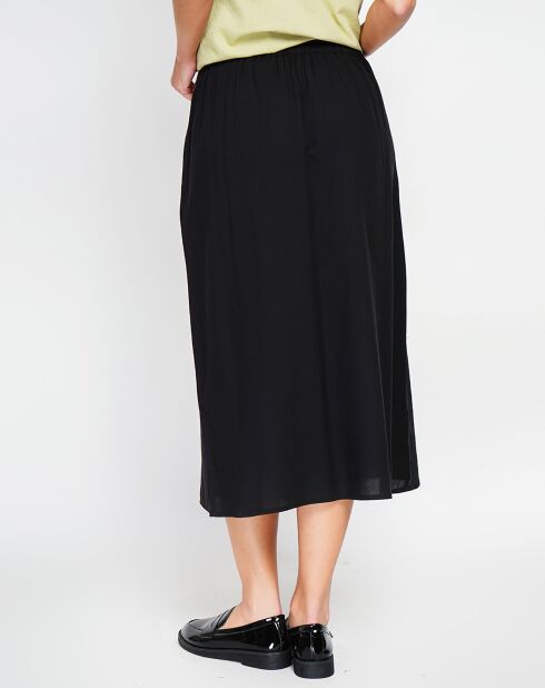 Schwarzer Salome Rock aus Leinenmischung