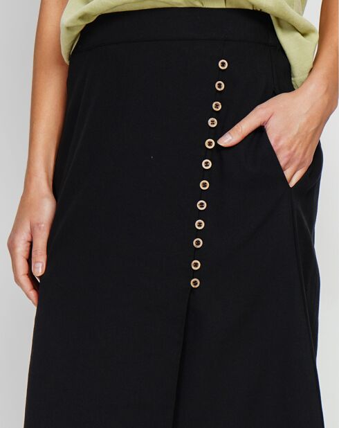 Schwarzer Salome Rock aus Leinenmischung