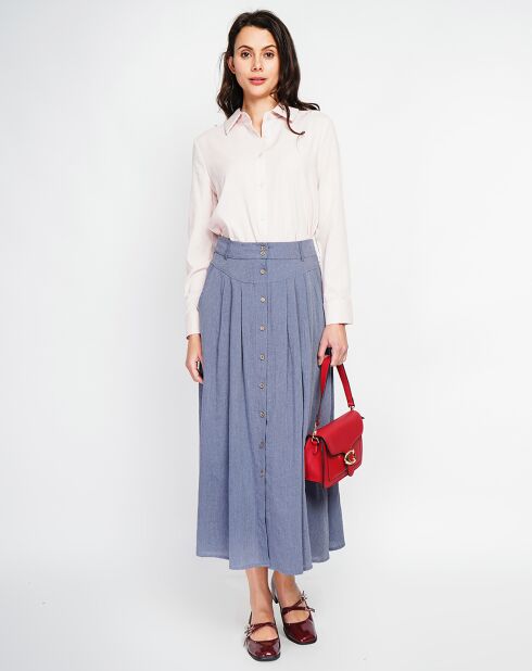 Blauer Jeansrock aus Leinenmischung von Albane