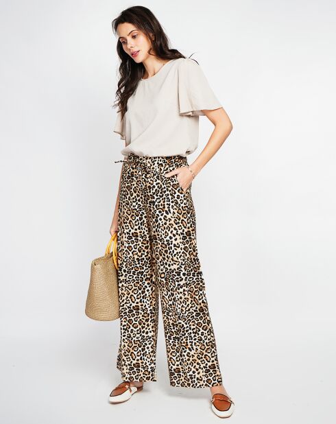 Pantalon en Lin mélangé Juliette camel