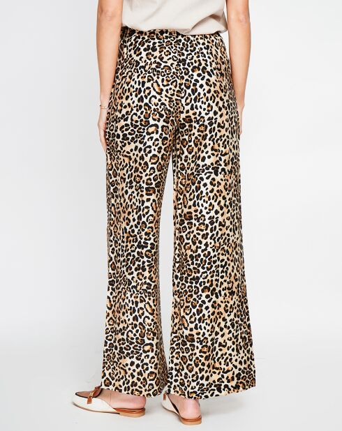 Juliette broek van kamelenmix van linnenmix