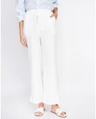 Pantalon en Lin mélangé Judith blanc