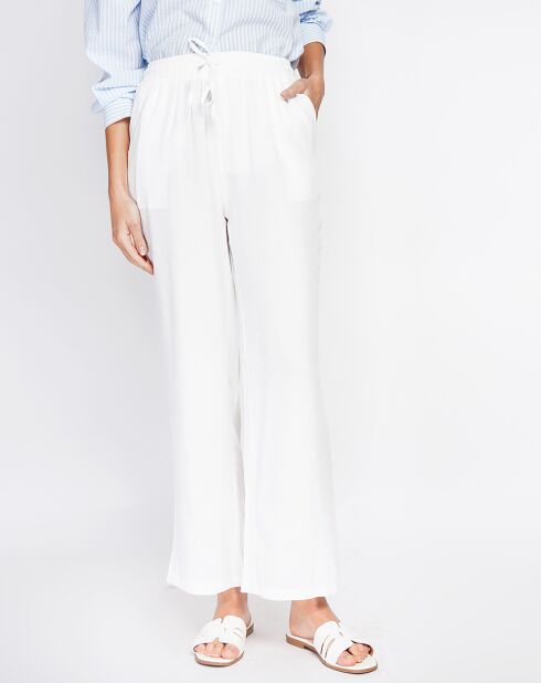 Weiße Hose Judith aus Leinenmischung