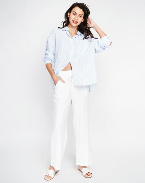 Pantalon en Lin mélangé Judith blanc