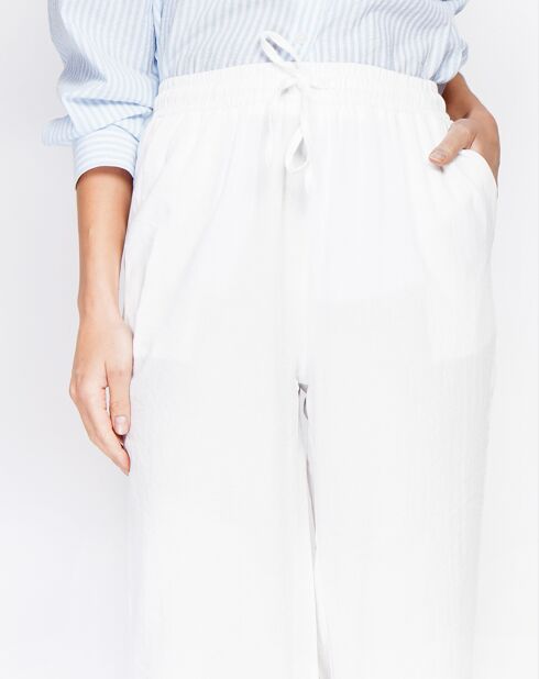 Weiße Hose Judith aus Leinenmischung