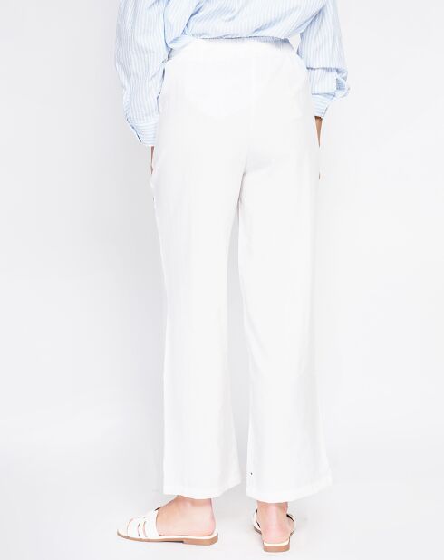Weiße Hose Judith aus Leinenmischung