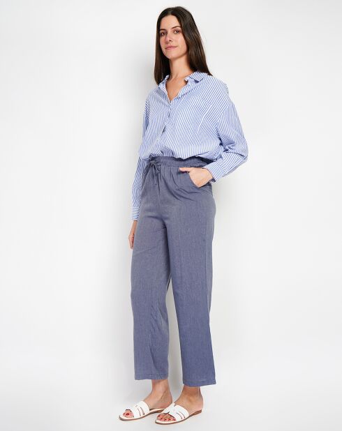 Pantalon en Lin mélangé Judith bleu jeans