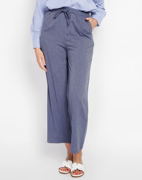 Pantalon en Lin mélangé Judith bleu jeans