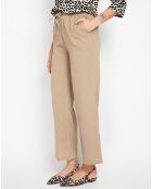 Pantalon en Lin mélangé Judith camel