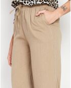 Pantalon en Lin mélangé Judith camel