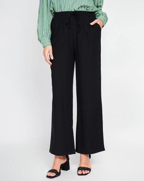 Judith schwarze Hose aus Leinenmischung