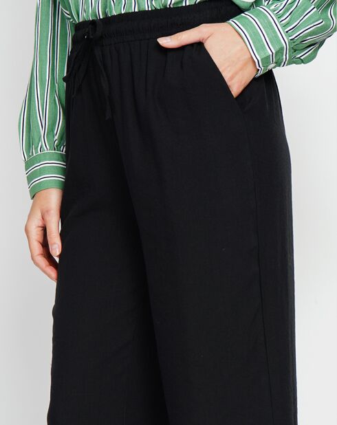 Judith schwarze Hose aus Leinenmischung