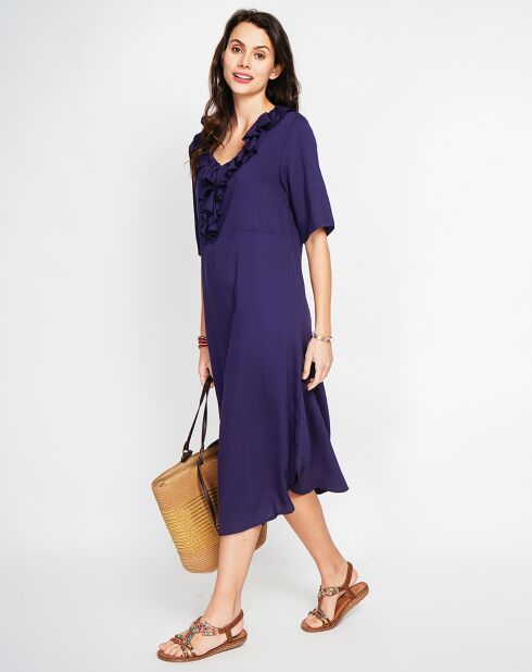 Robe en Lin mélangé Margot marine
