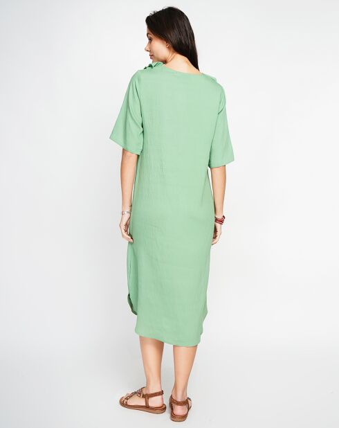 Robe en Lin mélangé Margot menthe
