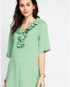 Robe en Lin mélangé Margot menthe