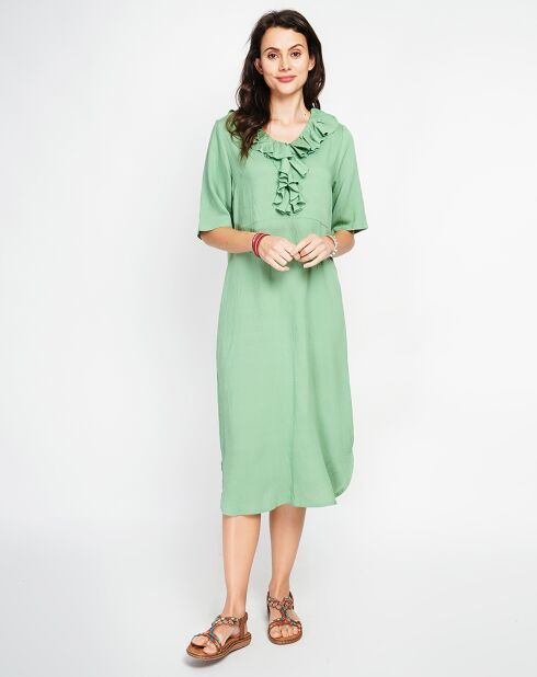 Robe en Lin mélangé Margot menthe