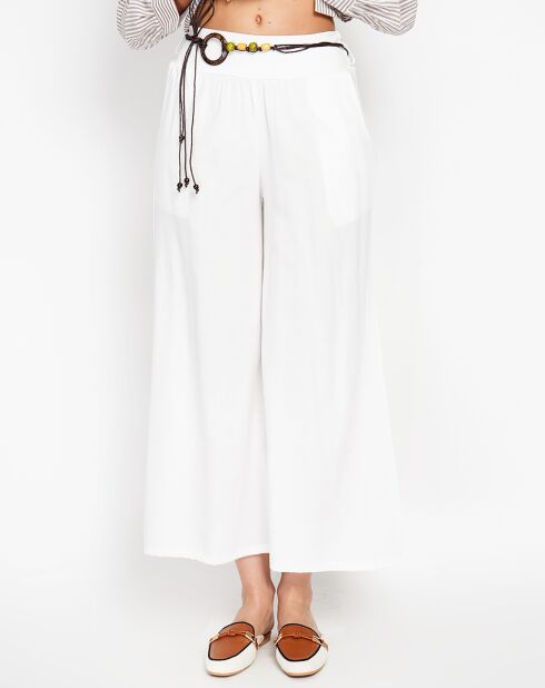 Pantalon en Lin mélangé Lisa blanc