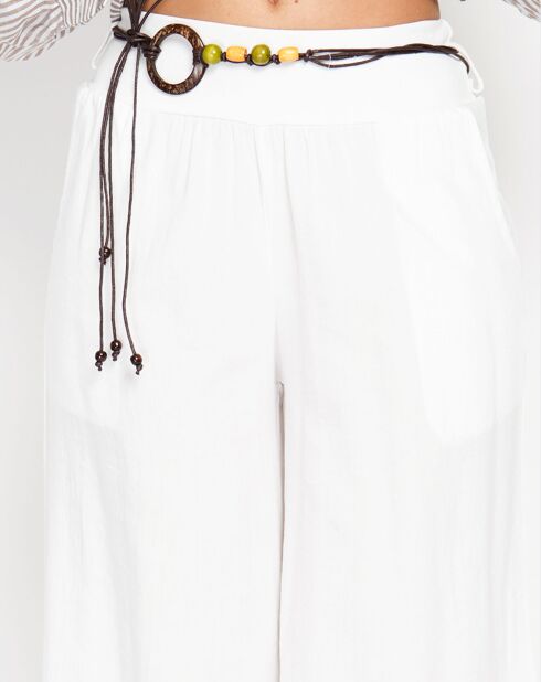 Pantalon en Lin mélangé Lisa blanc