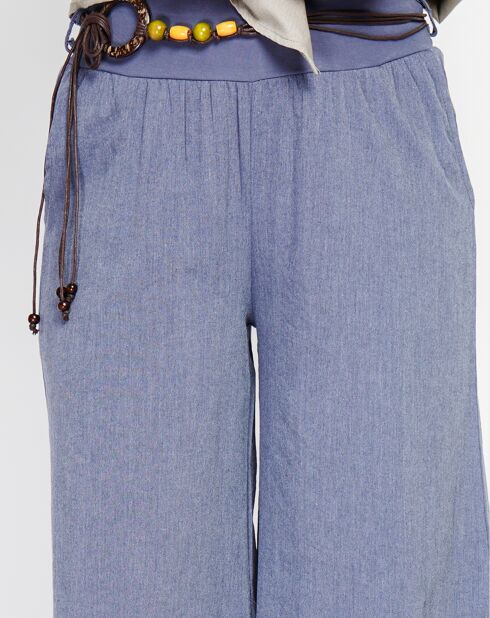 Pantalon en Lin mélangé Lisa bleu jeans