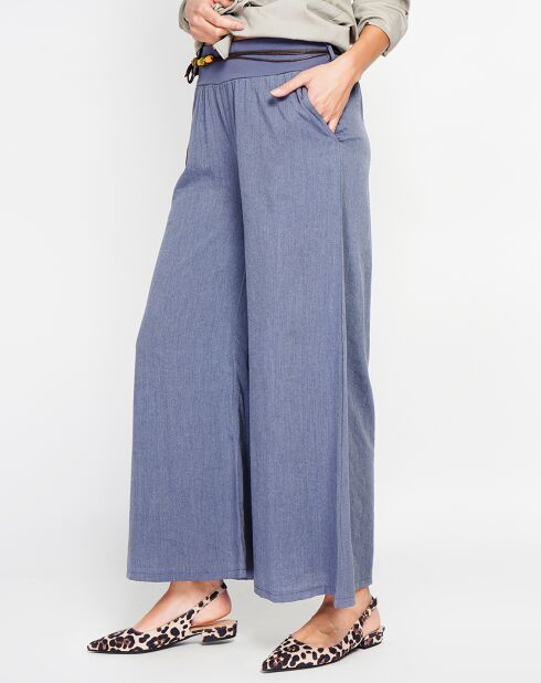 Pantalon en Lin mélangé Lisa bleu jeans