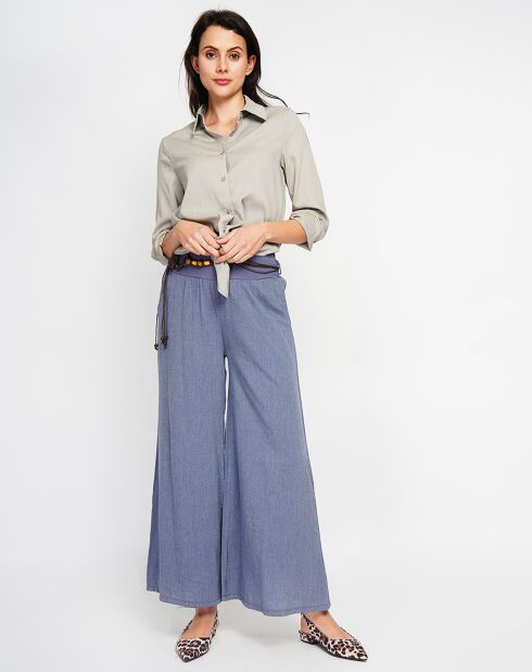 Pantalon en Lin mélangé Lisa bleu jeans