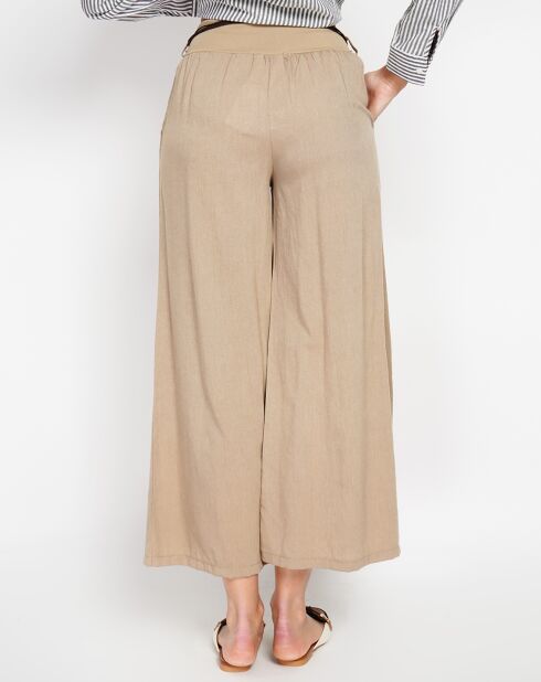 Pantalon en Lin mélangé Lisa camel