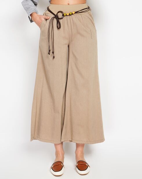 Pantalon en Lin mélangé Lisa camel