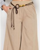 Pantalon en Lin mélangé Lisa camel
