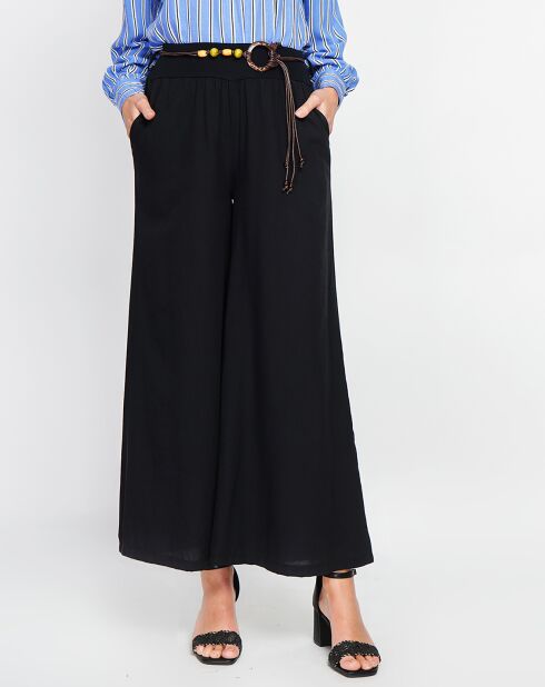 Pantalon en Lin mélangé Lisa noir