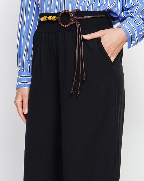 Pantalon en Lin mélangé Lisa noir