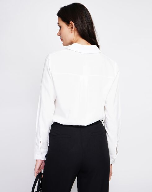 Marie weißes Hemd aus Leinenmischung