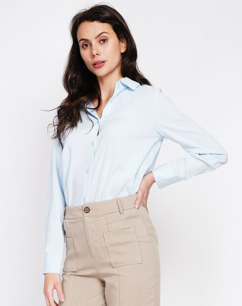 Chemise en Lin mélangé Marie ciel