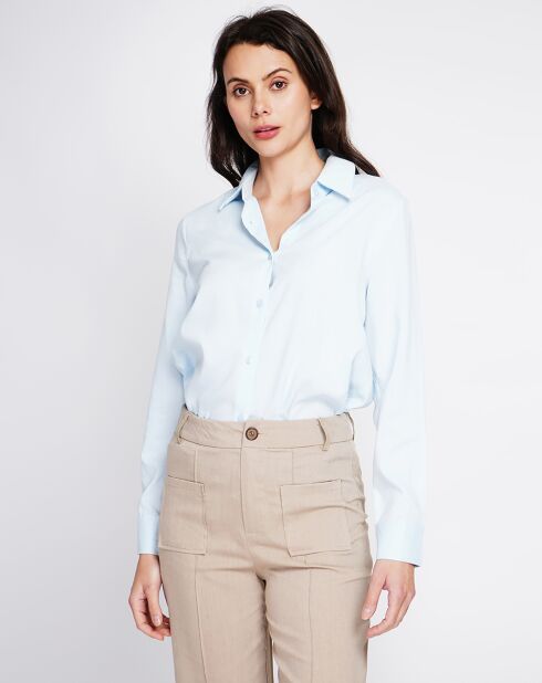 Chemise en Lin mélangé Marie ciel