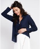 Chemise en Lin mélangé Marie marine